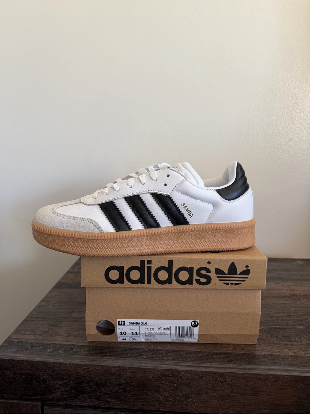 Adidas Samba XLG - NEW White, Black & Gum